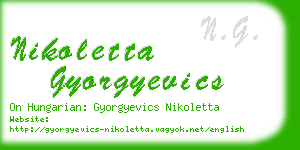 nikoletta gyorgyevics business card